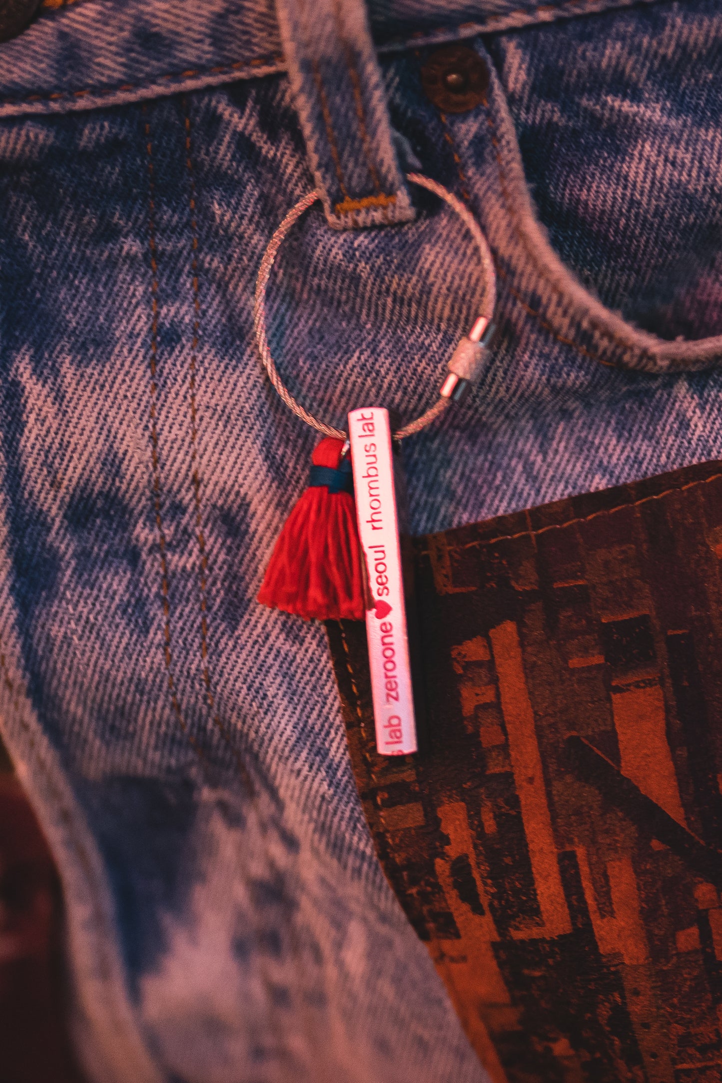 Rhombus Lab Ruler Keyring