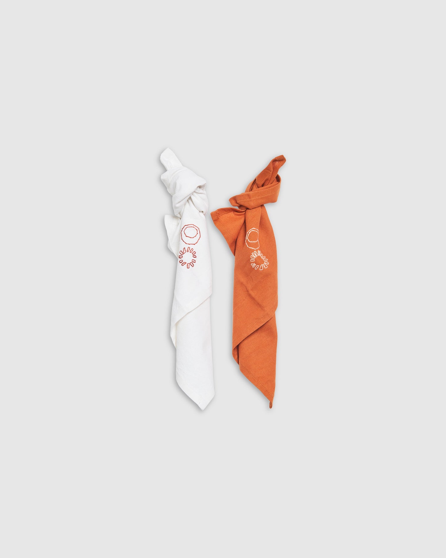 Hand-Embroidered zeroone Napkins By Rii.cami